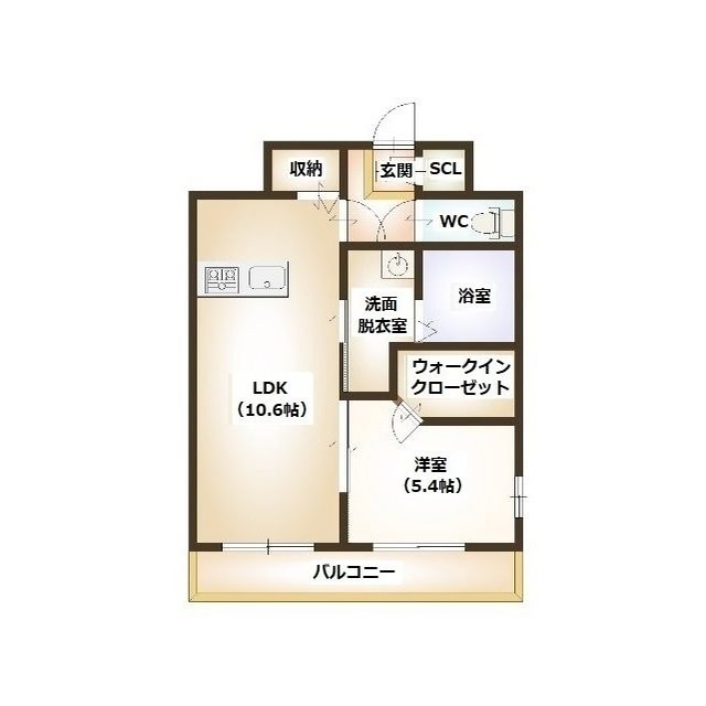 べラルーチェ　エテルノ 602号室 間取り