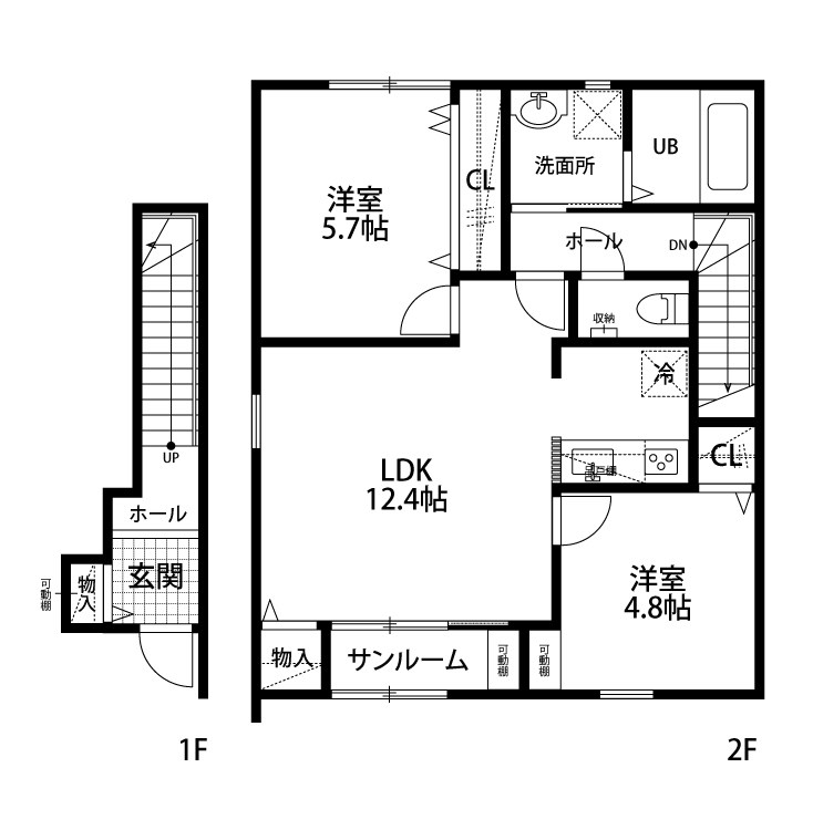 シアヴィータ寺地A棟 201号室 間取り