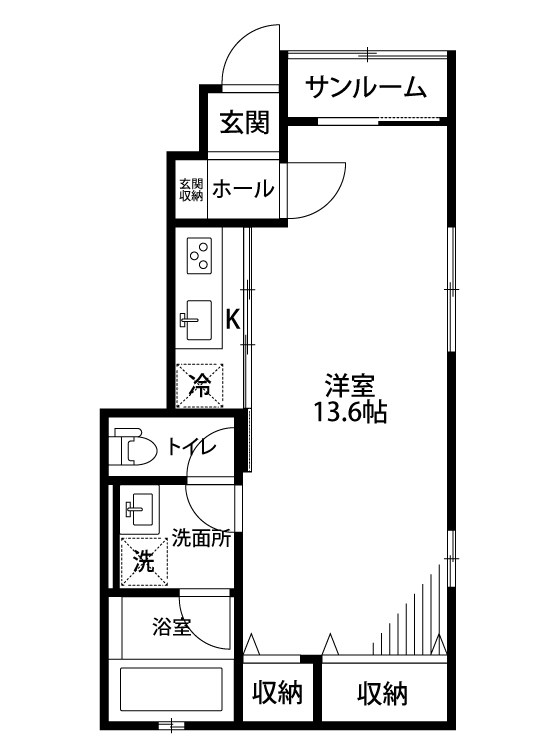ＬＯＴＵＳ安江Ｂ棟 105号室 間取り