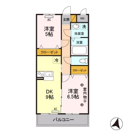 ウィステリア 103号室 間取り