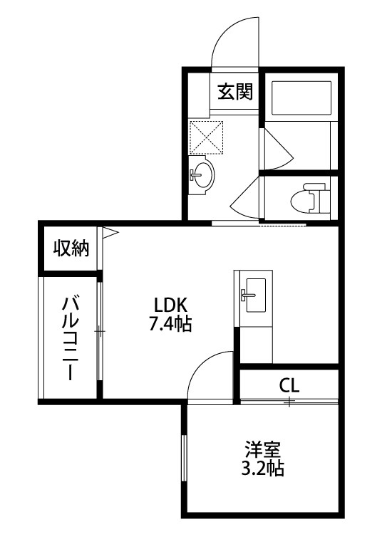 ノア・ノア天神 201号室 間取り