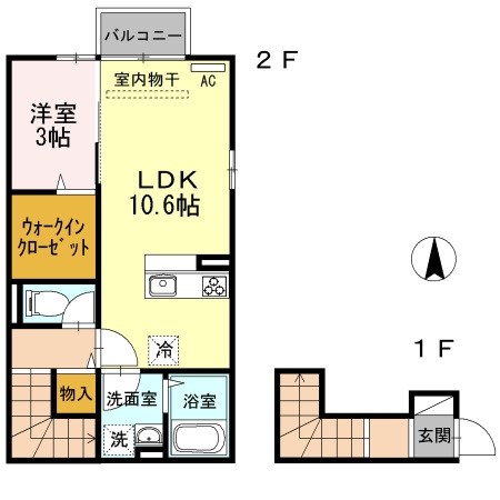 ボナール 202号室 間取り