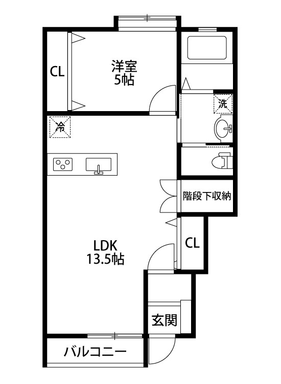 ベレーザⅡ 5号室 間取り