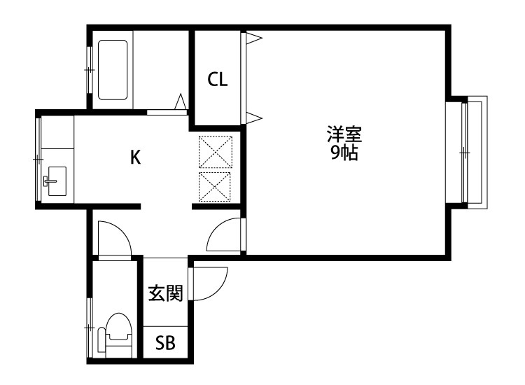 カムールヒロB 202号室 間取り