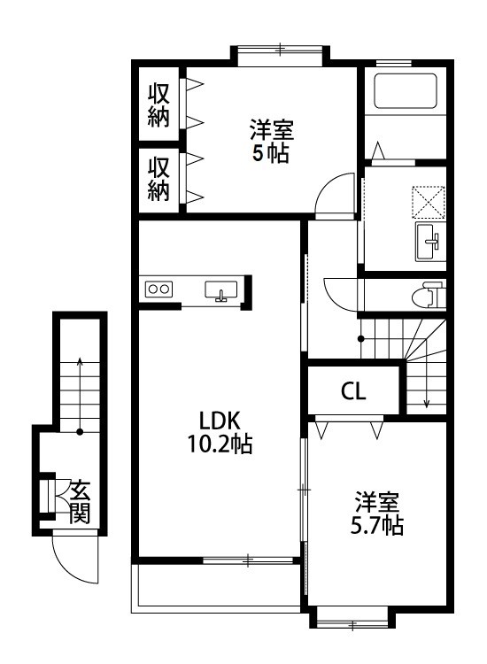 ファインシティＡ棟 201号室 間取り