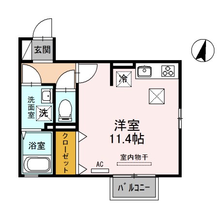 コンフォート大空 102号室 間取り