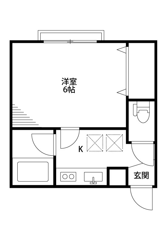 ベルテ明石 101号室 間取り