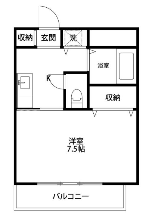 グランティ新潟 502号室 間取り