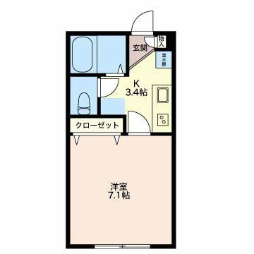 ベルテ米山 101号室 間取り