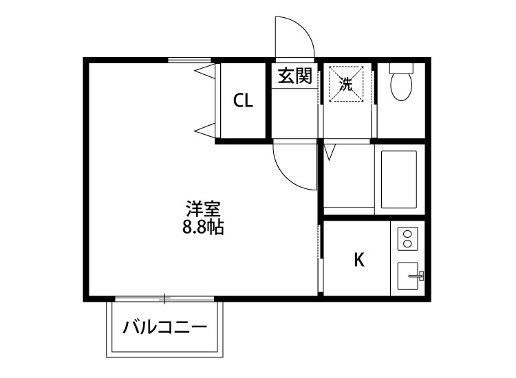 クレセントKENTⅢ 203号室 間取り