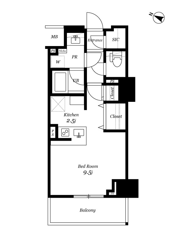ロイヤルパークスER万代 間取り図