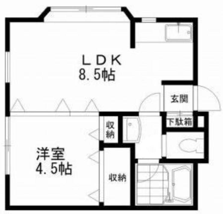 パレスアクアマリン 105号室 間取り