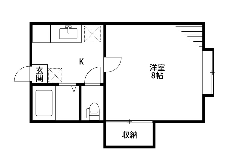 カサベルデ旭町 205号室 間取り