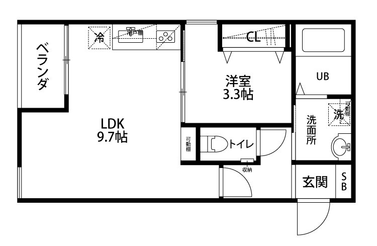 ＫＡＣＣ２１３新通 105号室 間取り