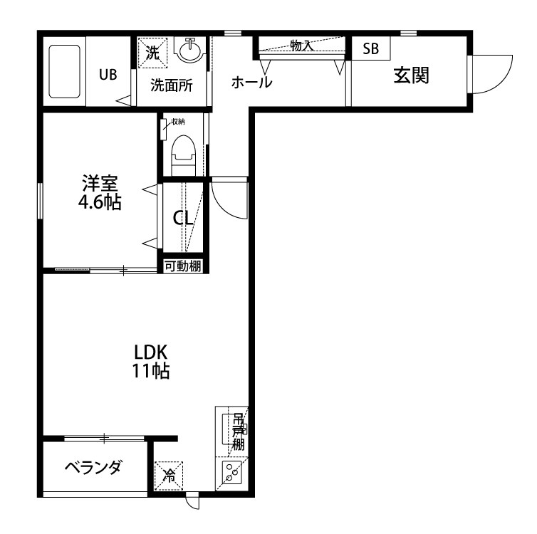 ベレーザ亀田駅前 102号室 間取り