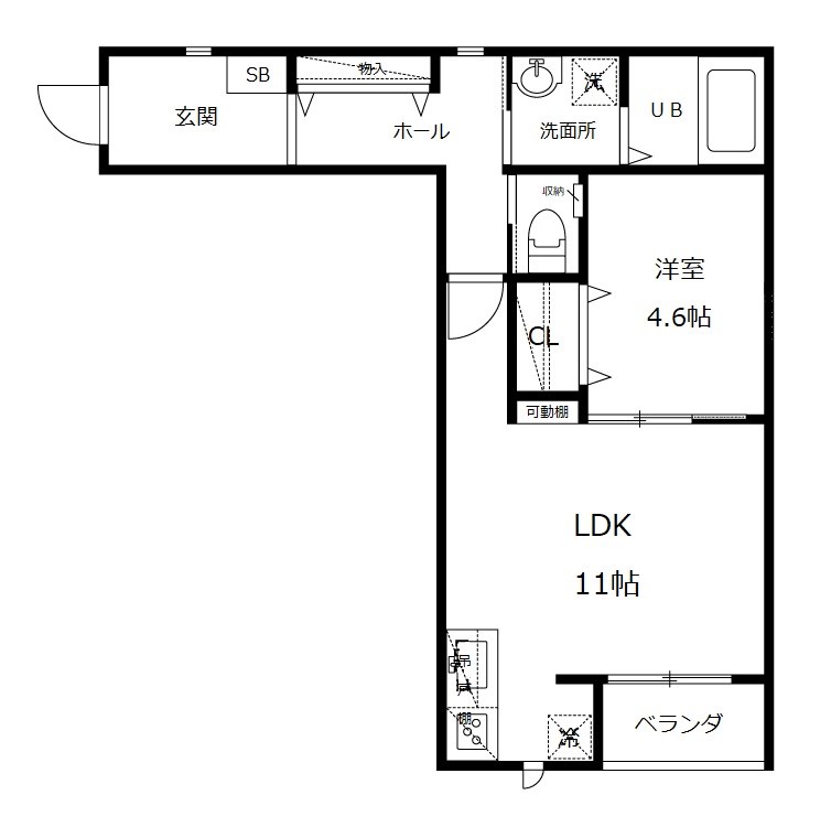 ベレーザ亀田駅前 103号室 間取り