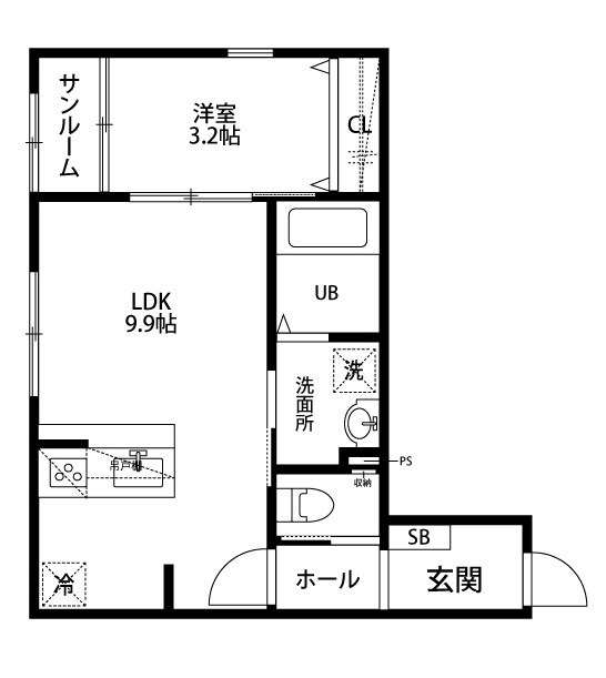 ＬＩＶＥ河渡 203号室 間取り