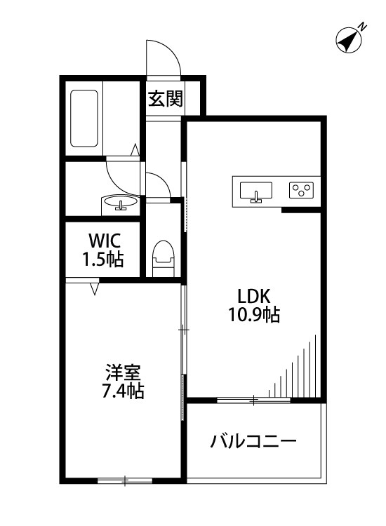 シャーメゾン川端町 203号室 間取り