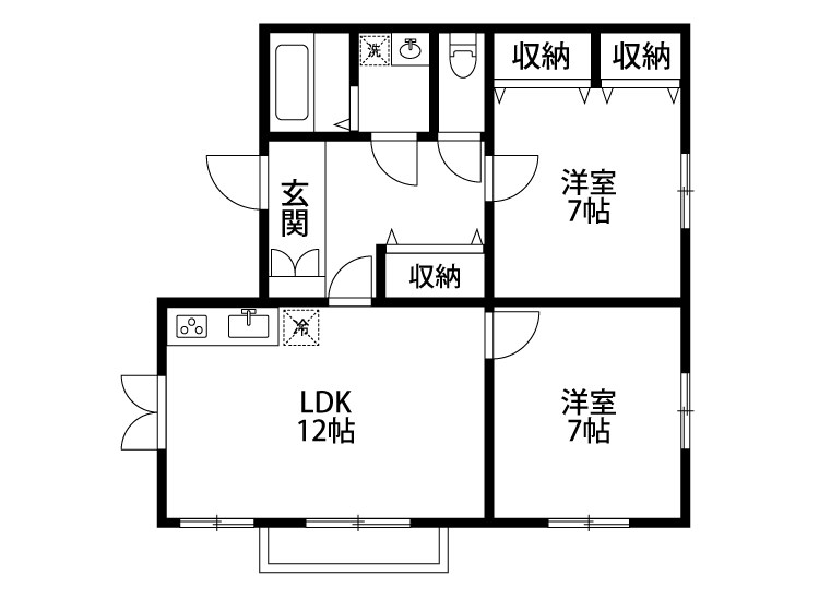 ハレクラニⅢ 201号室 間取り