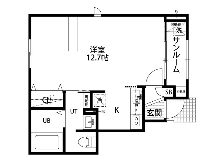 Ｈ＆Ｋ栗ノ木 103号室 間取り
