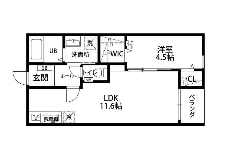 Ｂｌａｉｎ 103号室 間取り