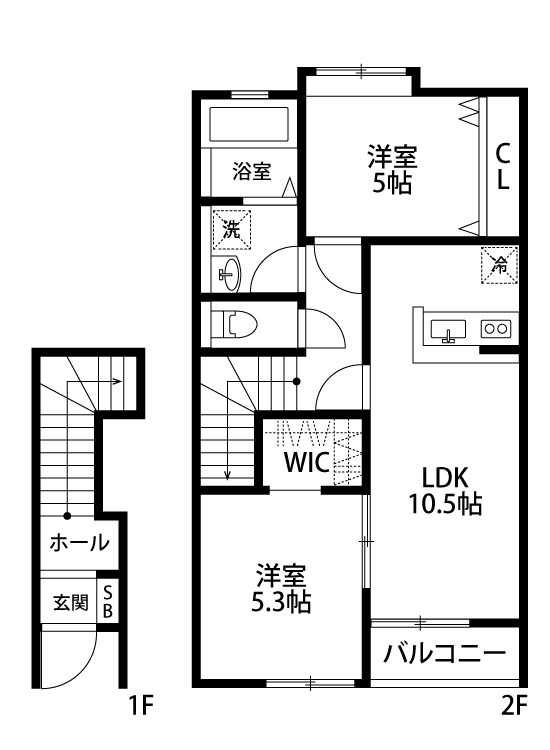 ベレーザⅠ 6号室 間取り