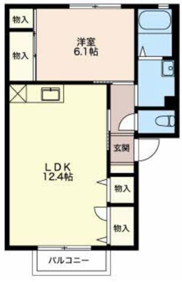 プライムステージA 203号室 間取り