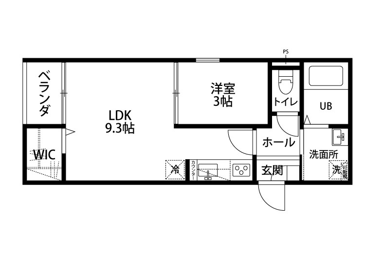 Ｎａｔｕｒａ 201号室 間取り