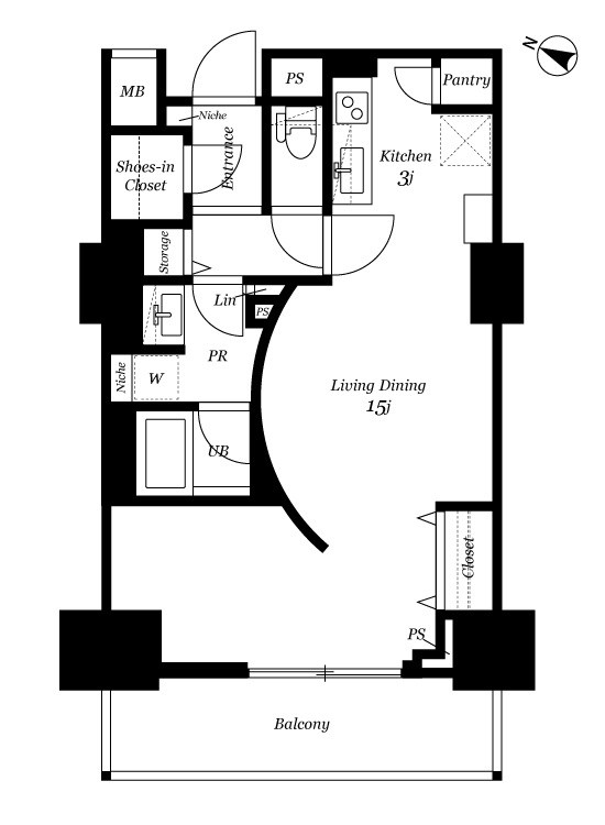 ロイヤルパークスER万代 間取り図