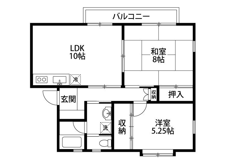 ラグーン神道寺南Ｃ棟 202号室 間取り