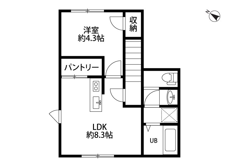 ガーデンシティ万代 202号室 間取り