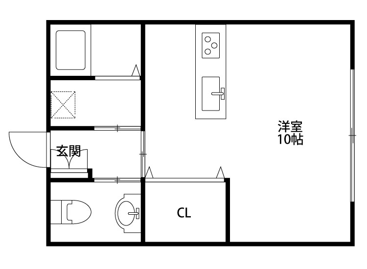 ベルテ天神尾 201号室 間取り