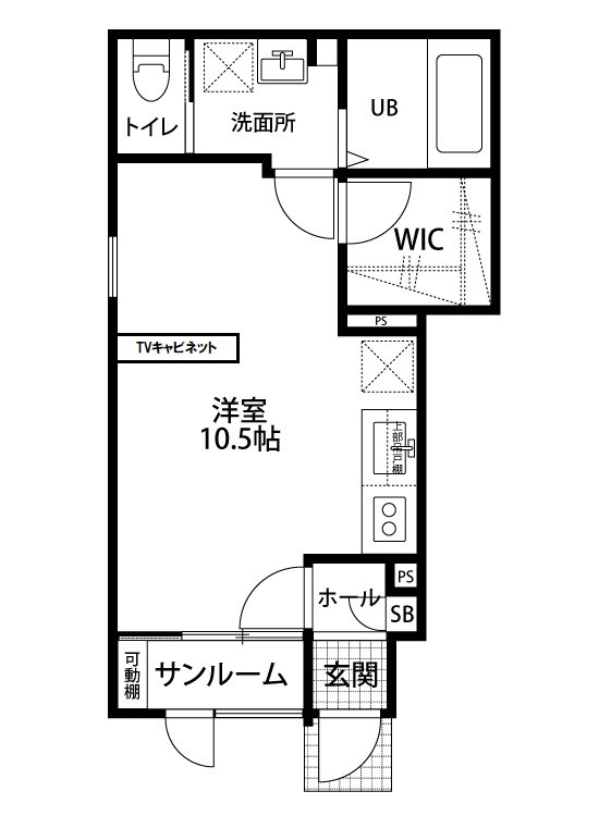 ＬＯＴＵＳ小針Ⅰ 103号室 間取り