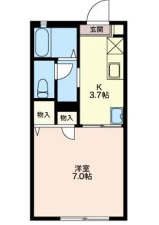 W.V.21 101号室 間取り
