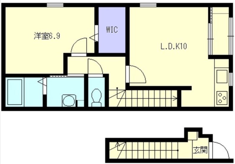 ラフィネ三和 203号室 間取り