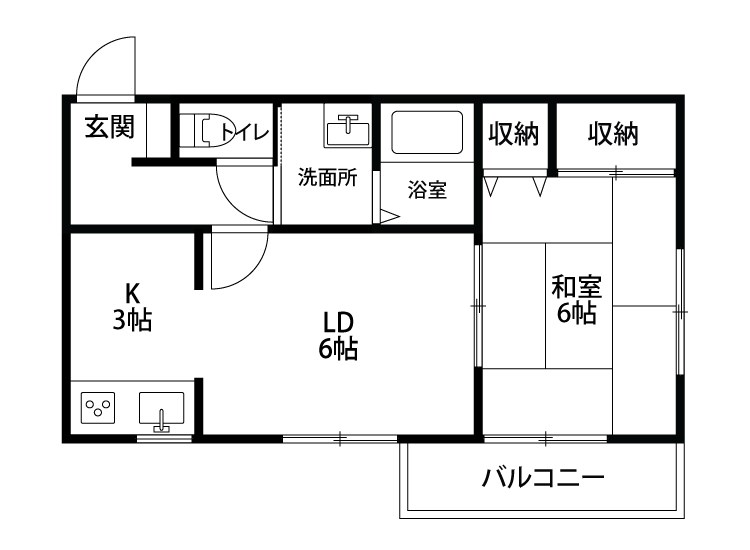 ハウスフローラル 2-B号室 間取り