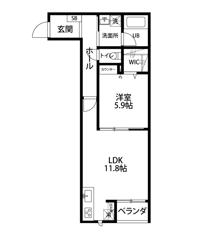 ベレーザ美の里 205号室 間取り