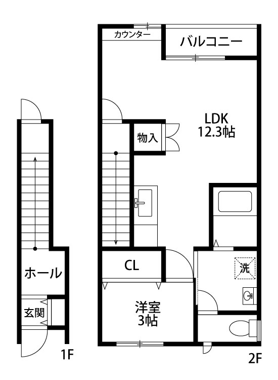 イーストスター 203号室 間取り