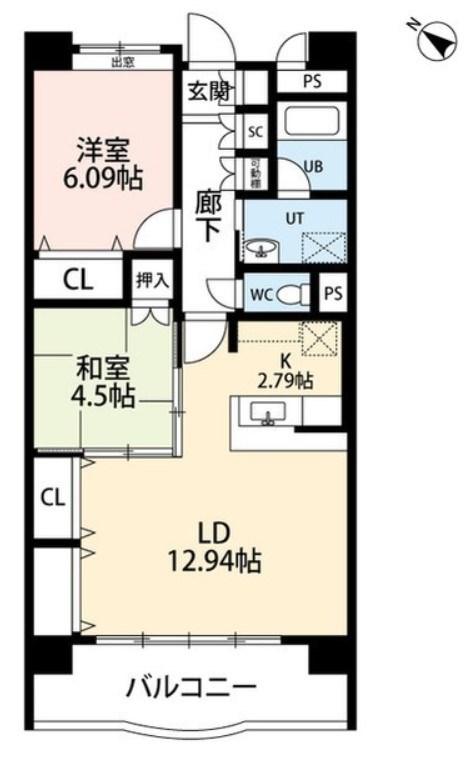 フェリシア柳都 303号室 間取り