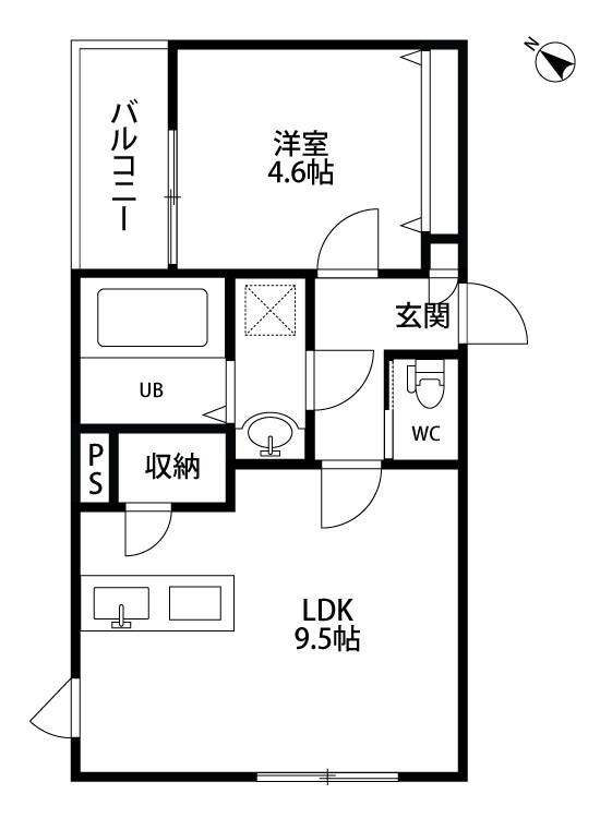ガーデンシティ神道寺 201号室 間取り