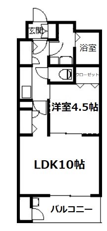 フラワーフェアリ E301号室 間取り