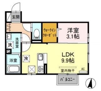 エムアンドエス白山浦 202号室 間取り