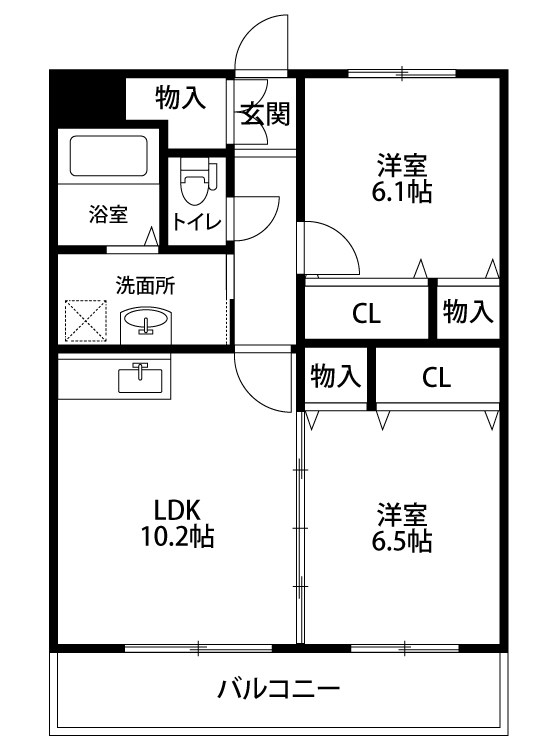 ファミーユ 302号室 間取り