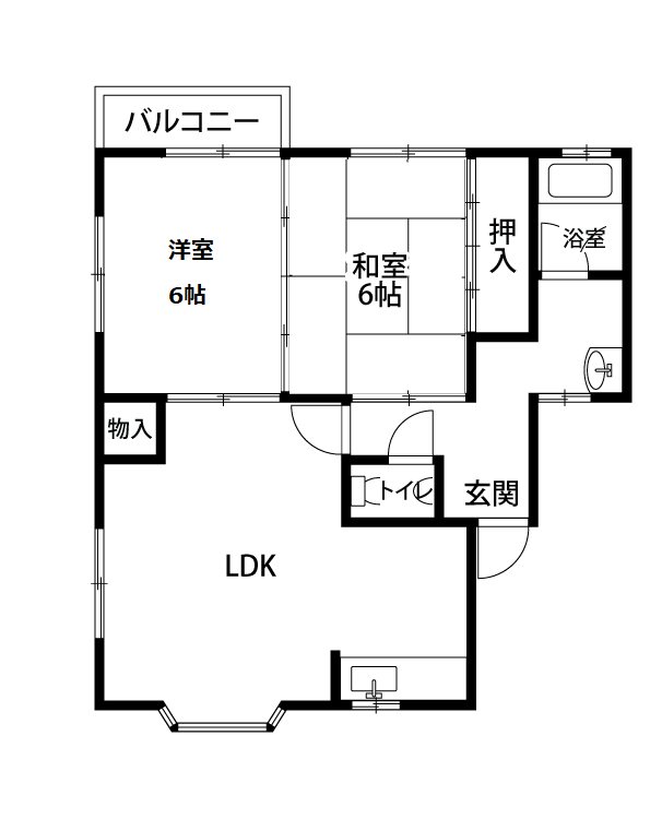 ハイツ西町C 202号室 間取り