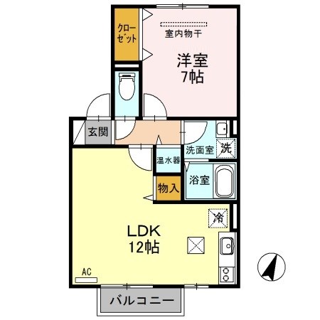 インペリアルコートB 101号室 間取り