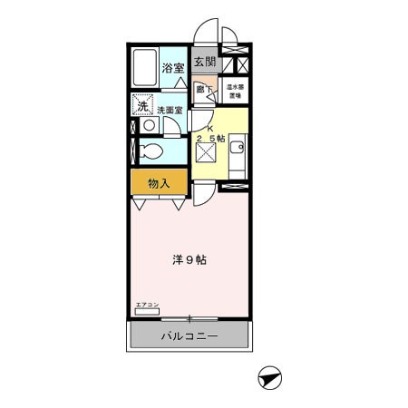 クロイシング 101号室 間取り