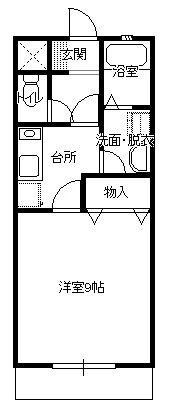 ヴィラキーファー 103号室 間取り