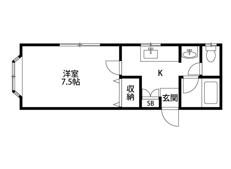 旭ハウス上所Ⅱ 106号室 間取り