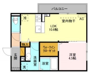フォルテアB 306号室 間取り
