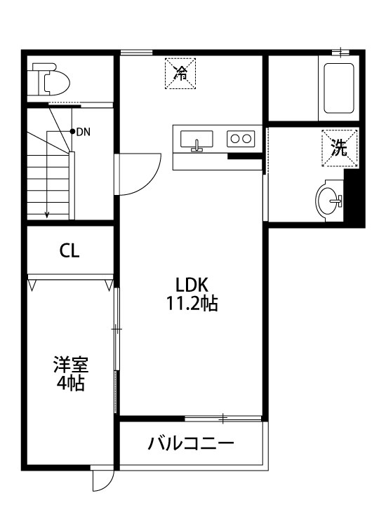 ESTERO 柳島町 204号室 間取り